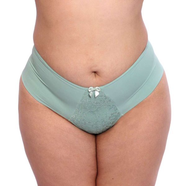 Calcinha Plus Size em Microfibra com Renda. REF - D54